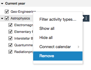 Delete a timetable